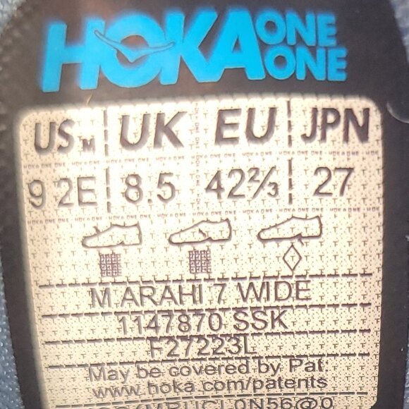 Hoka One One Arahi 7 Wide Men's Size US 9 2E Shadow Dusk Athletic Sneakers. - Picture 11 of 14